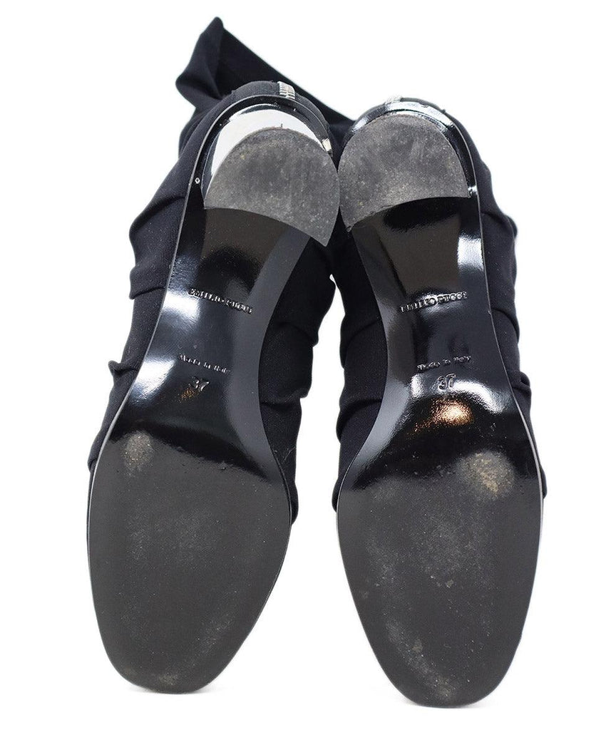 Emilio Pucci Black Nylon & Silver Heel Booties sz 6.5 - Michael's Consignment NYC
