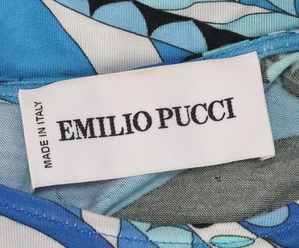 Emilio Pucci Blue & White Print Top sz 4 - Michael's Consignment NYC