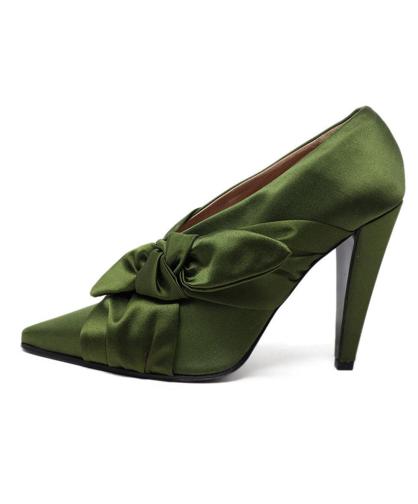 Emilio Pucci Olive Satin Heels sz 10 - Michael's Consignment NYC