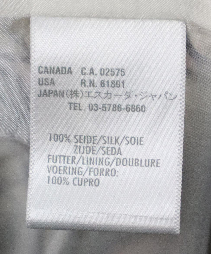 Escada Grey Pink & Beige Print Silk Dress sz 12 - Michael's Consignment NYC