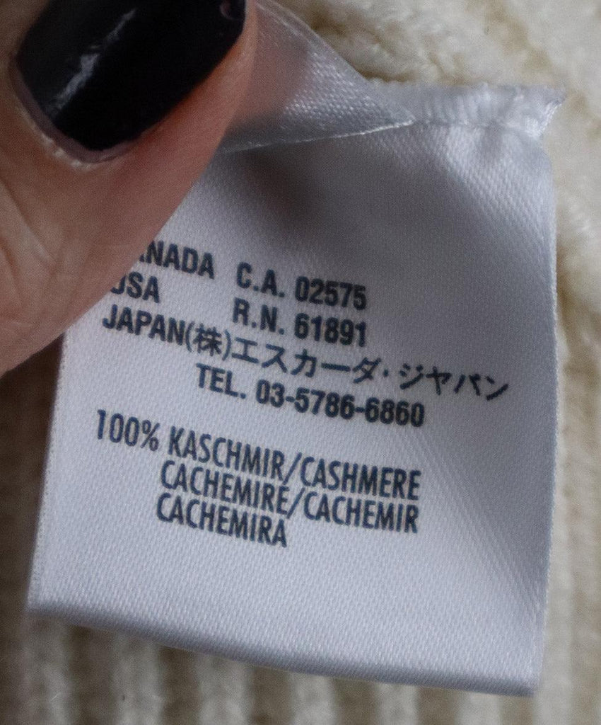 Escada Ivory Cashmere V-Neck Sweater sz 2 - Michael's Consignment NYC