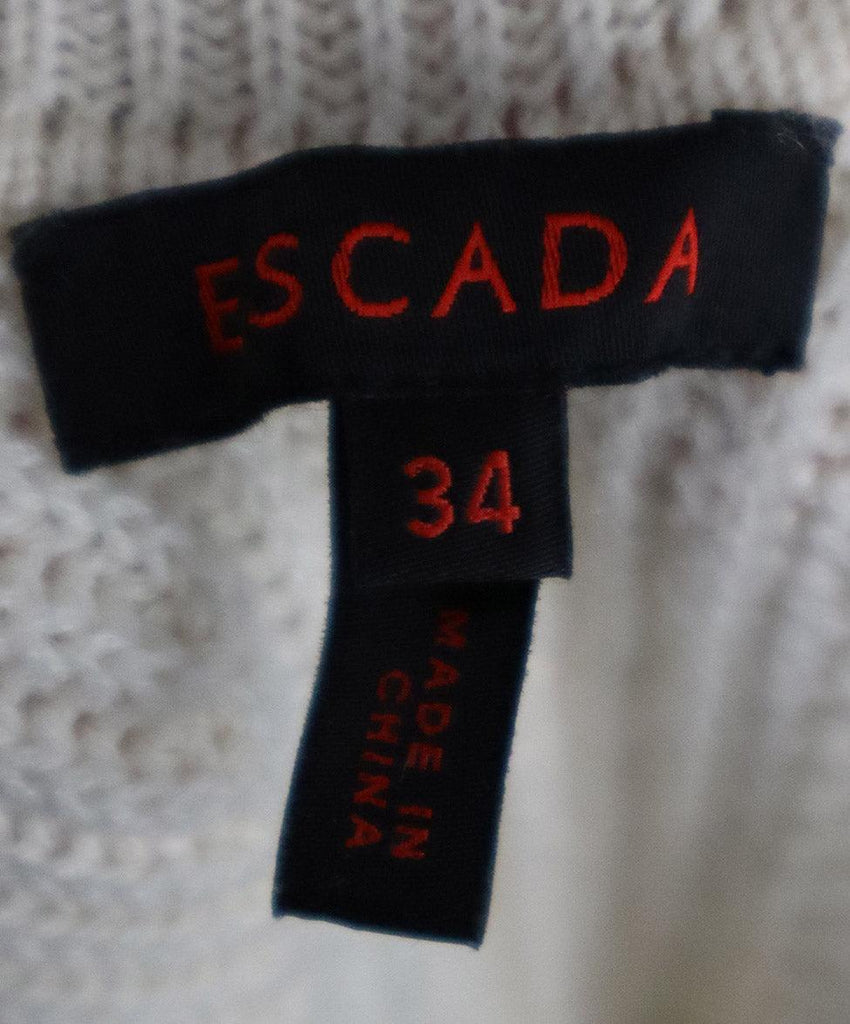 Escada Ivory Cashmere V-Neck Sweater sz 2 - Michael's Consignment NYC