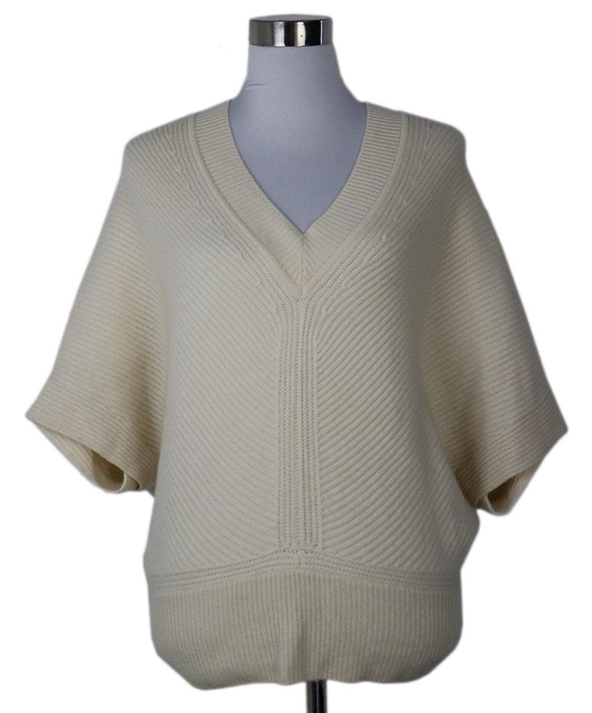 Escada Ivory Cashmere V-Neck Sweater sz 2 - Michael's Consignment NYC