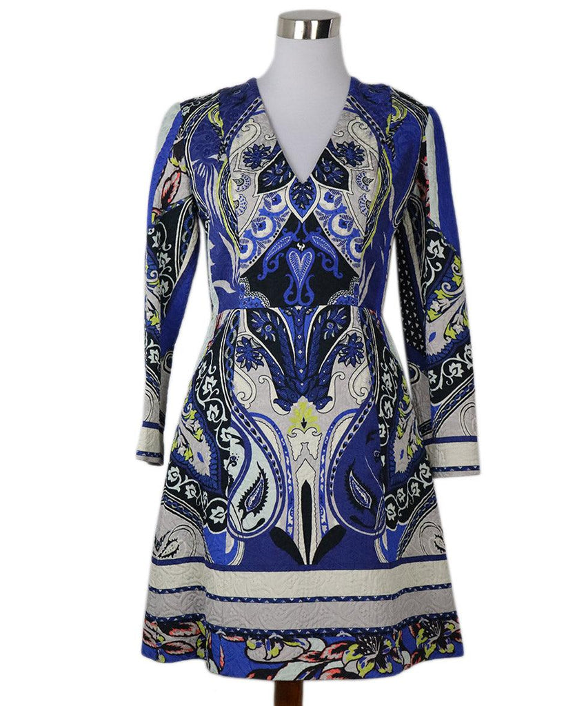 Etro Blue Print Cotton Dress sz 6 - Michael's Consignment NYC