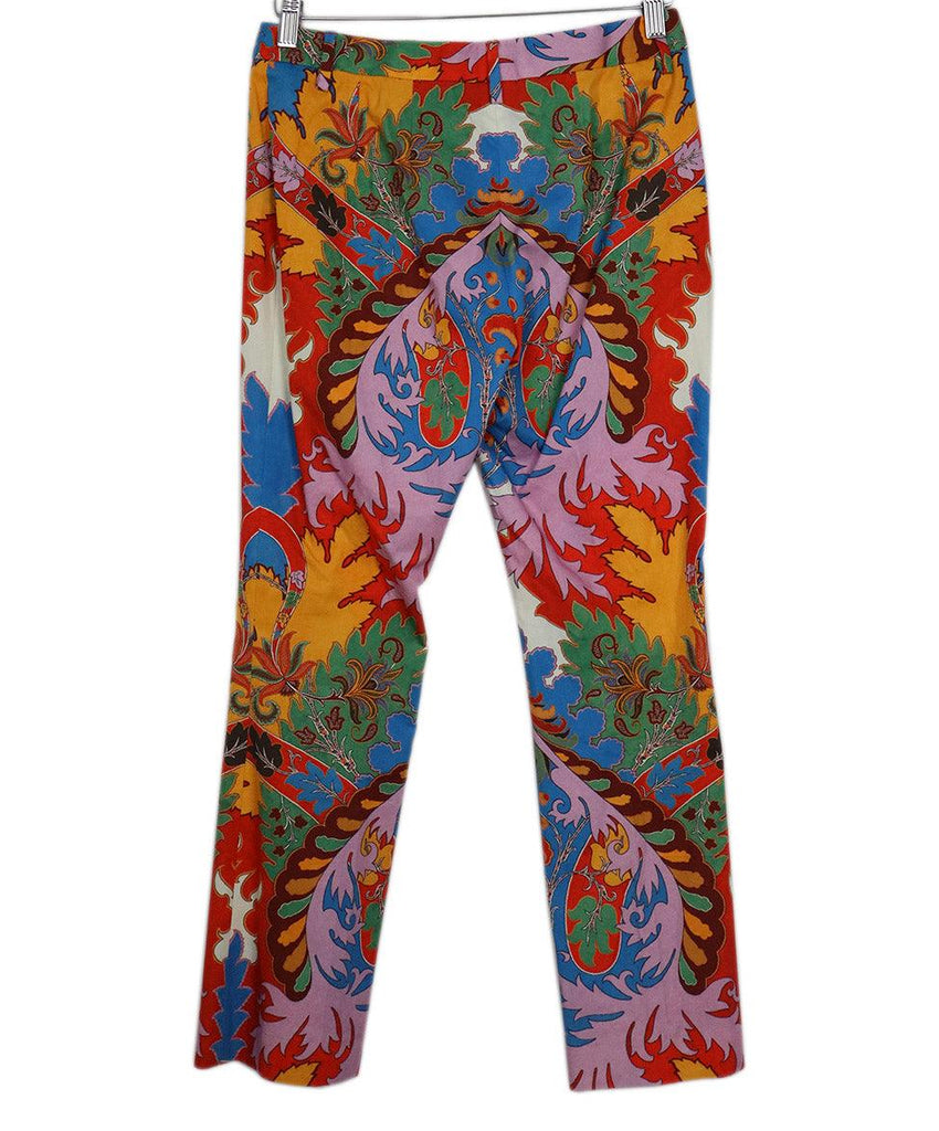 Etro Multicolor Print Cotton Pants sz 4 - Michael's Consignment NYC