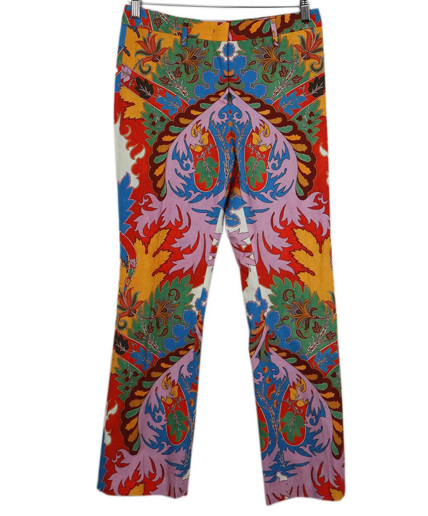 Etro Multicolor Print Cotton Pants sz 4 - Michael's Consignment NYC