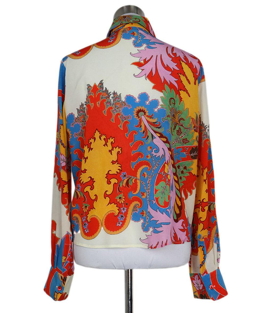 Etro Multicolor Print Silk Blouse sz 6 - Michael's Consignment NYC