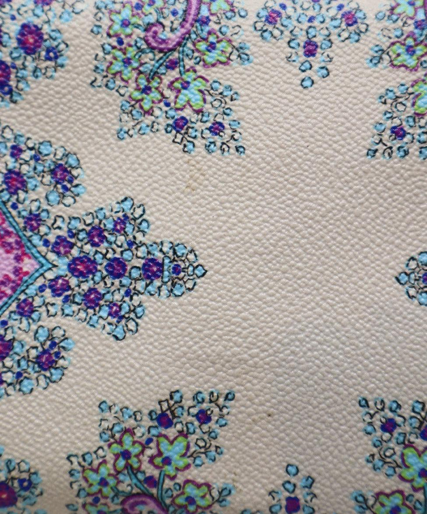 Etro Purple & Green Print Leather Tote - Michael's Consignment NYC