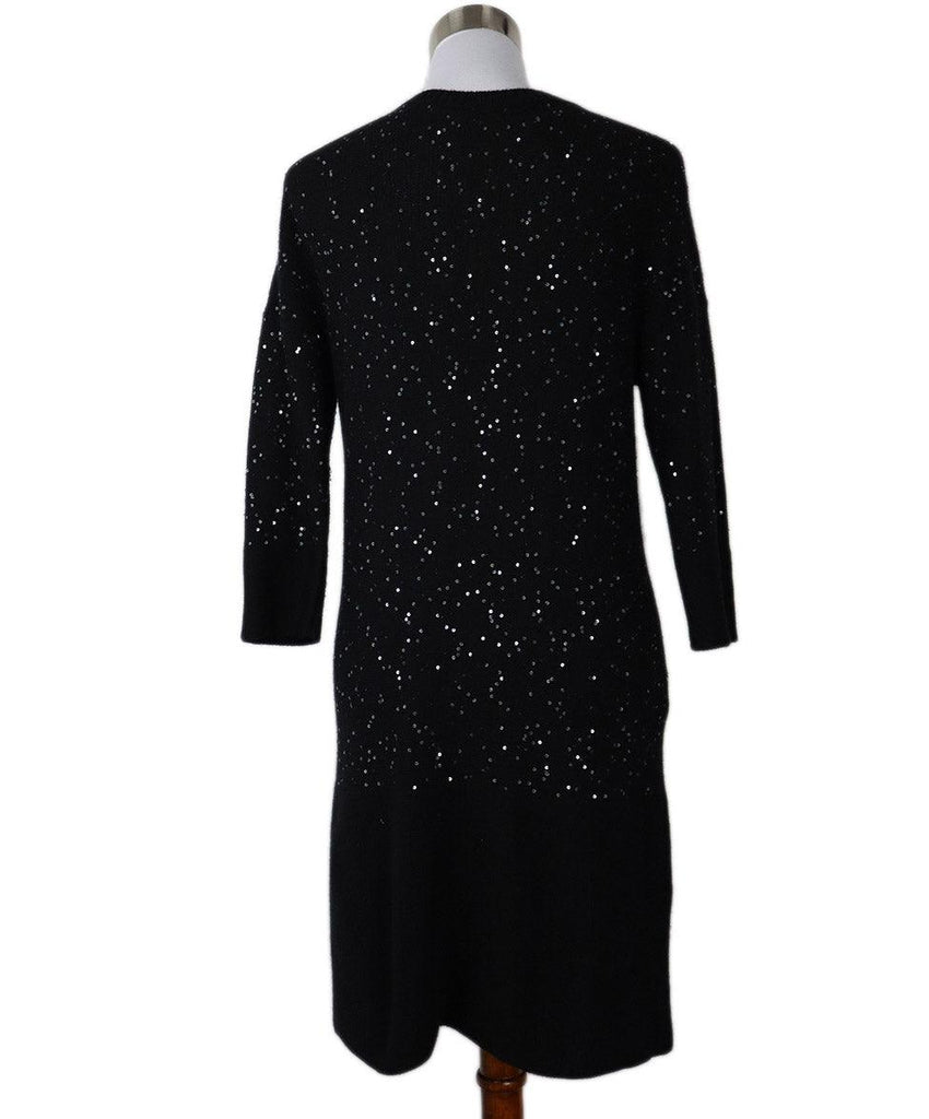 Fabiana Filippi Black Cashmere Sequin Dress sz 4 - Michael's Consignment NYC