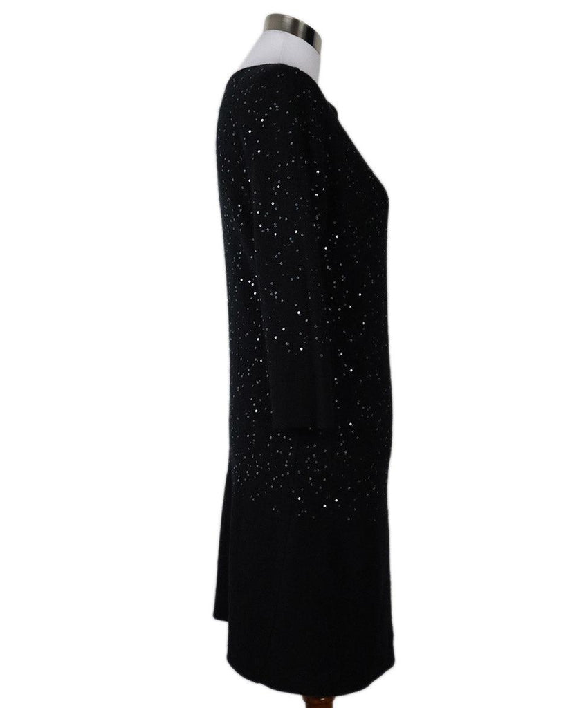 Fabiana Filippi Black Cashmere Sequin Dress sz 4 - Michael's Consignment NYC