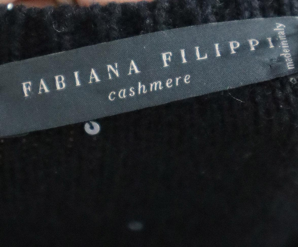 Fabiana Filippi Black Cashmere Sequin Dress sz 4 - Michael's Consignment NYC