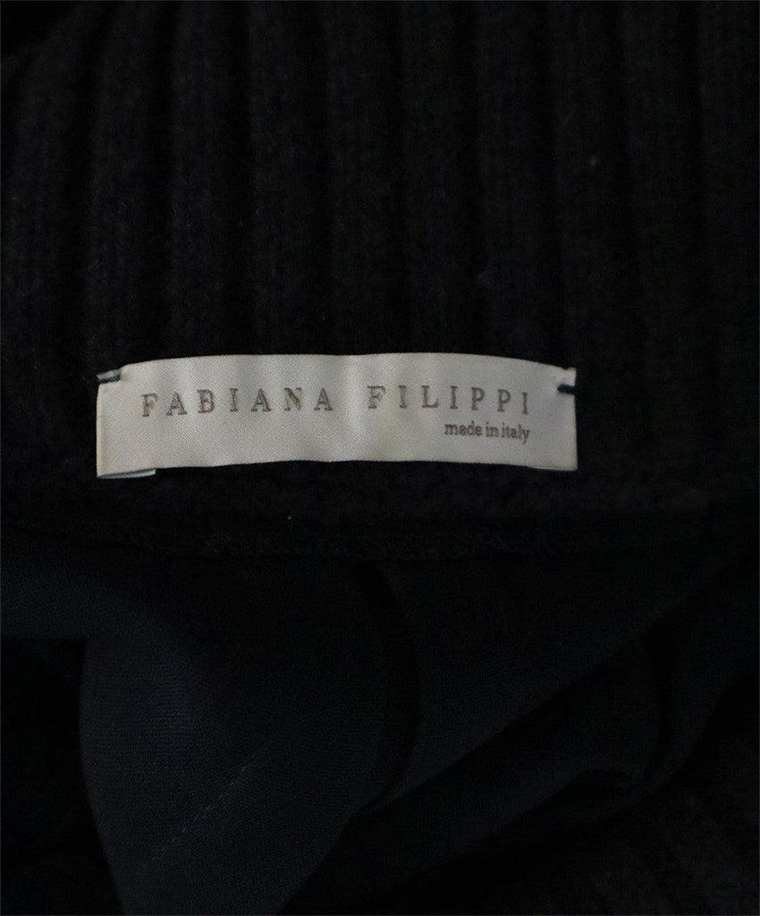 Fabiana Filippi Navy Silk & Grey Knit Dress sz 4 - Michael's Consignment NYC