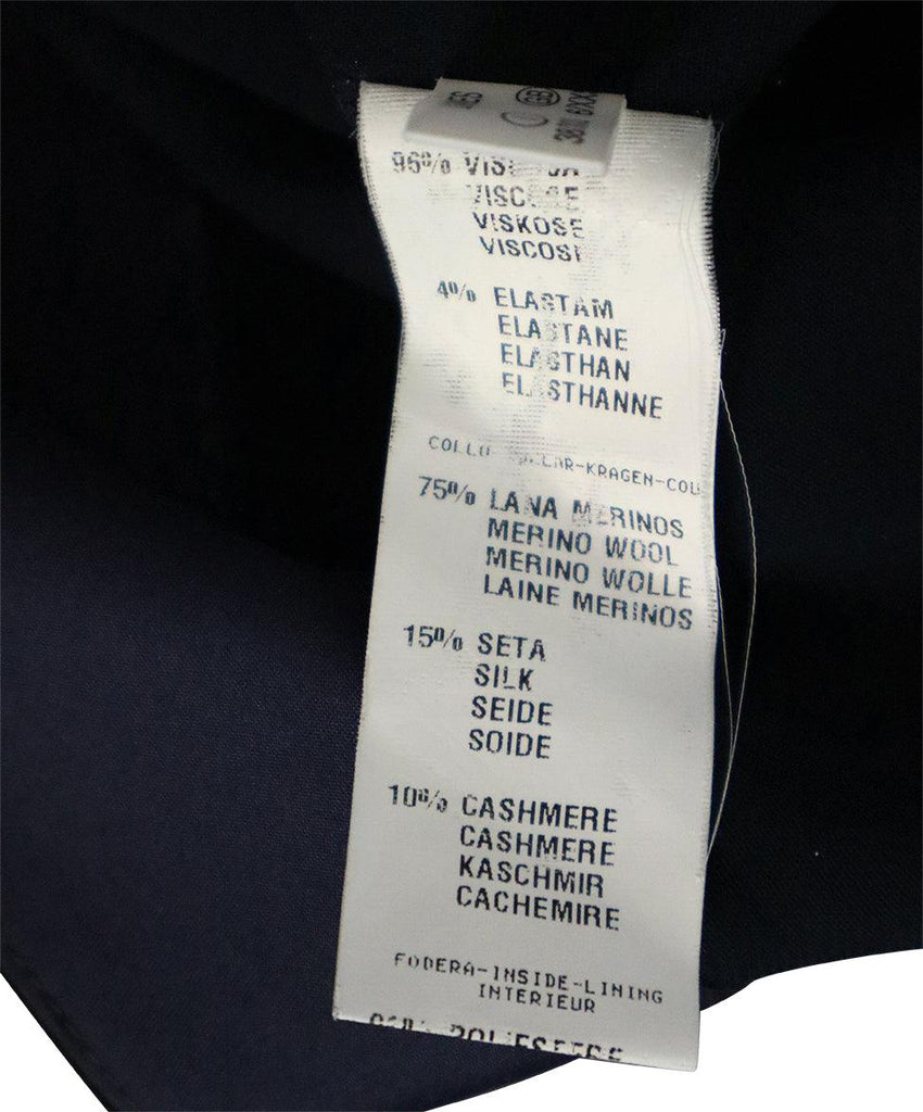 Fabiana Filippi Navy Silk & Grey Knit Dress sz 4 - Michael's Consignment NYC