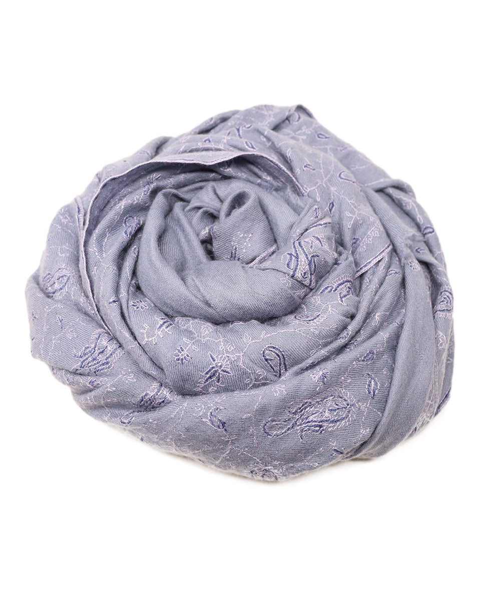 Cannage Scarf Gray Cashmere