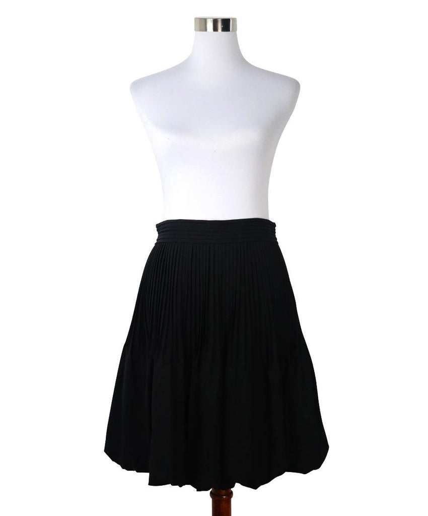 Fendi Black Silk Pleated Skirt sz 8 - Michael's Consignment NYC