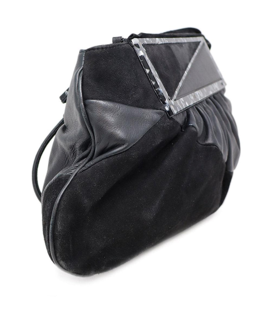 Fendi Black Suede & Lucite Trim Bag - Michael's Consignment NYC