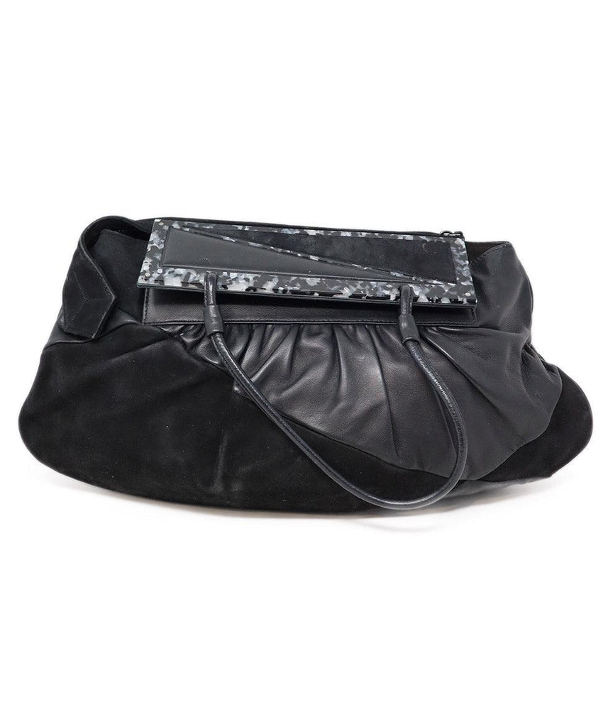 Fendi Black Suede & Lucite Trim Bag - Michael's Consignment NYC
