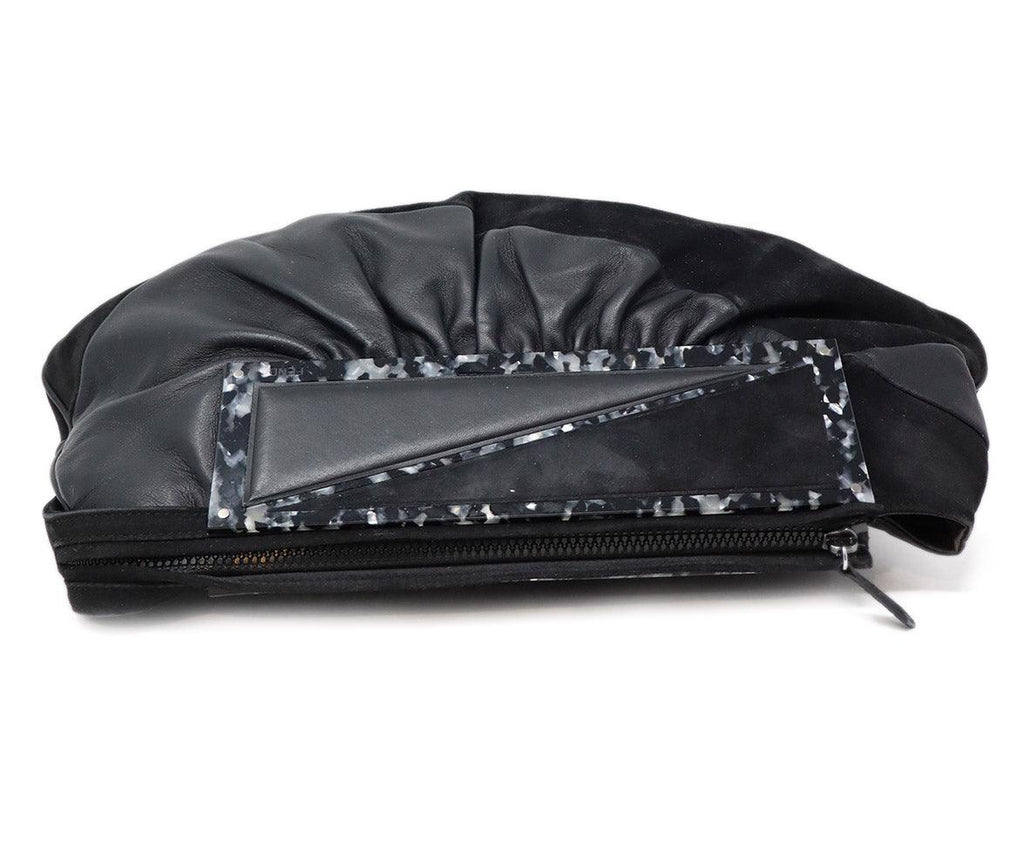 Fendi Black Suede & Lucite Trim Bag - Michael's Consignment NYC