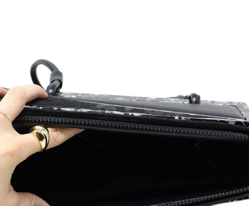 Fendi Black Suede & Lucite Trim Bag - Michael's Consignment NYC