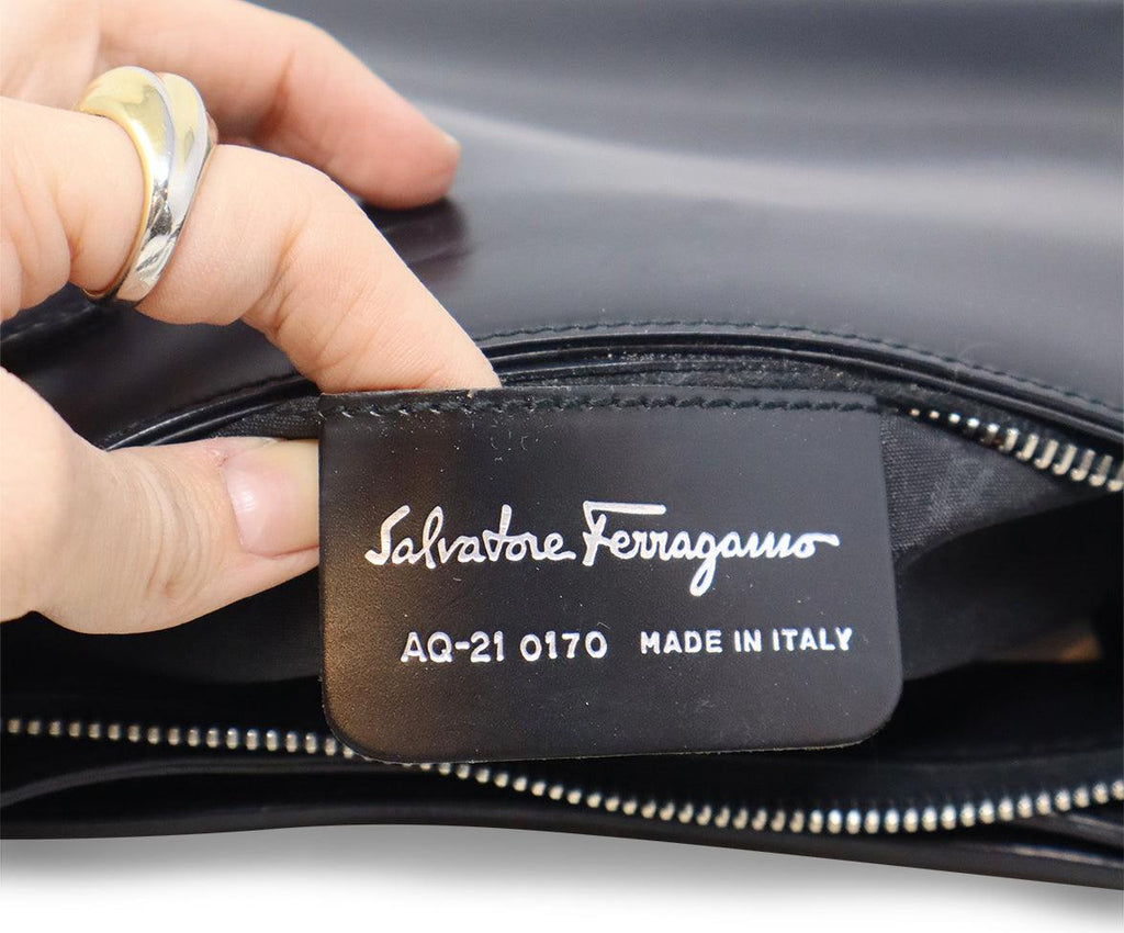 Ferragamo Black Leather Hobo Bag - Michael's Consignment NYC