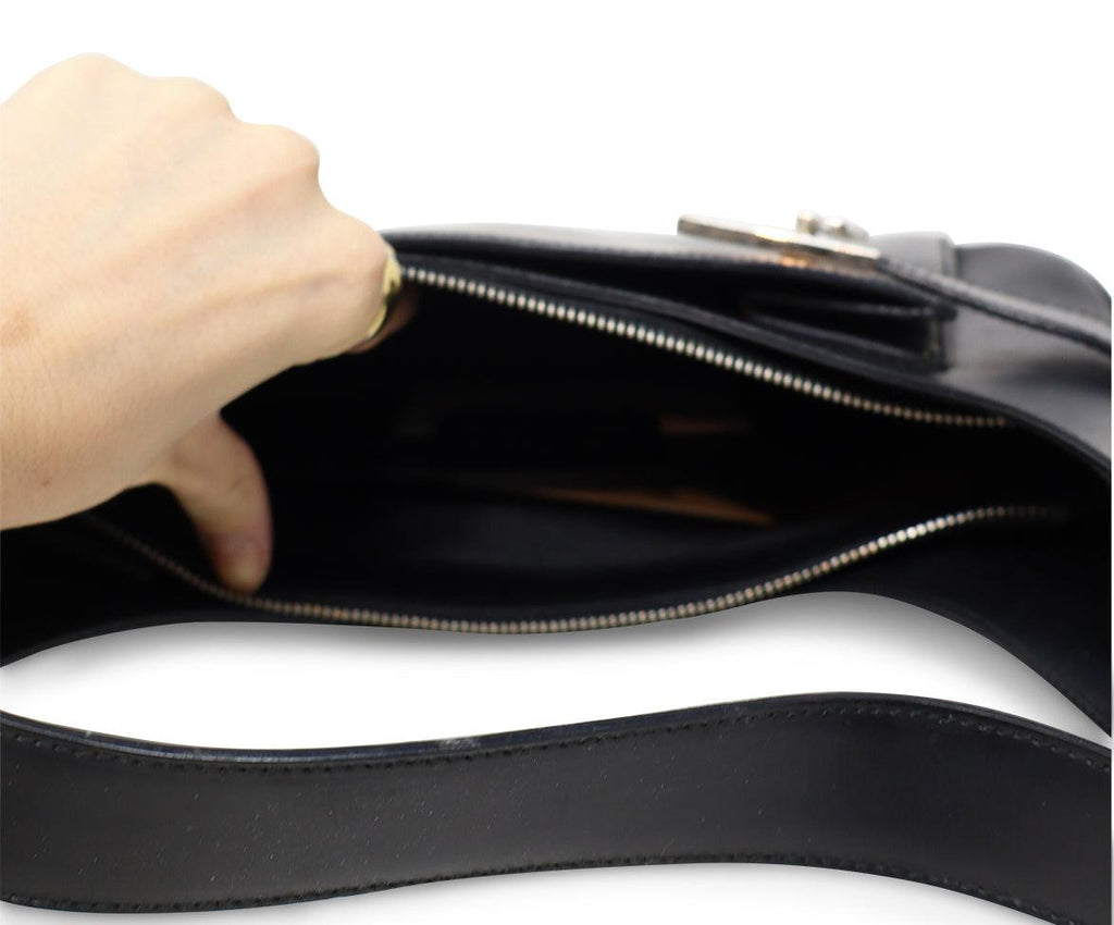 Ferragamo Black Leather Hobo Bag - Michael's Consignment NYC