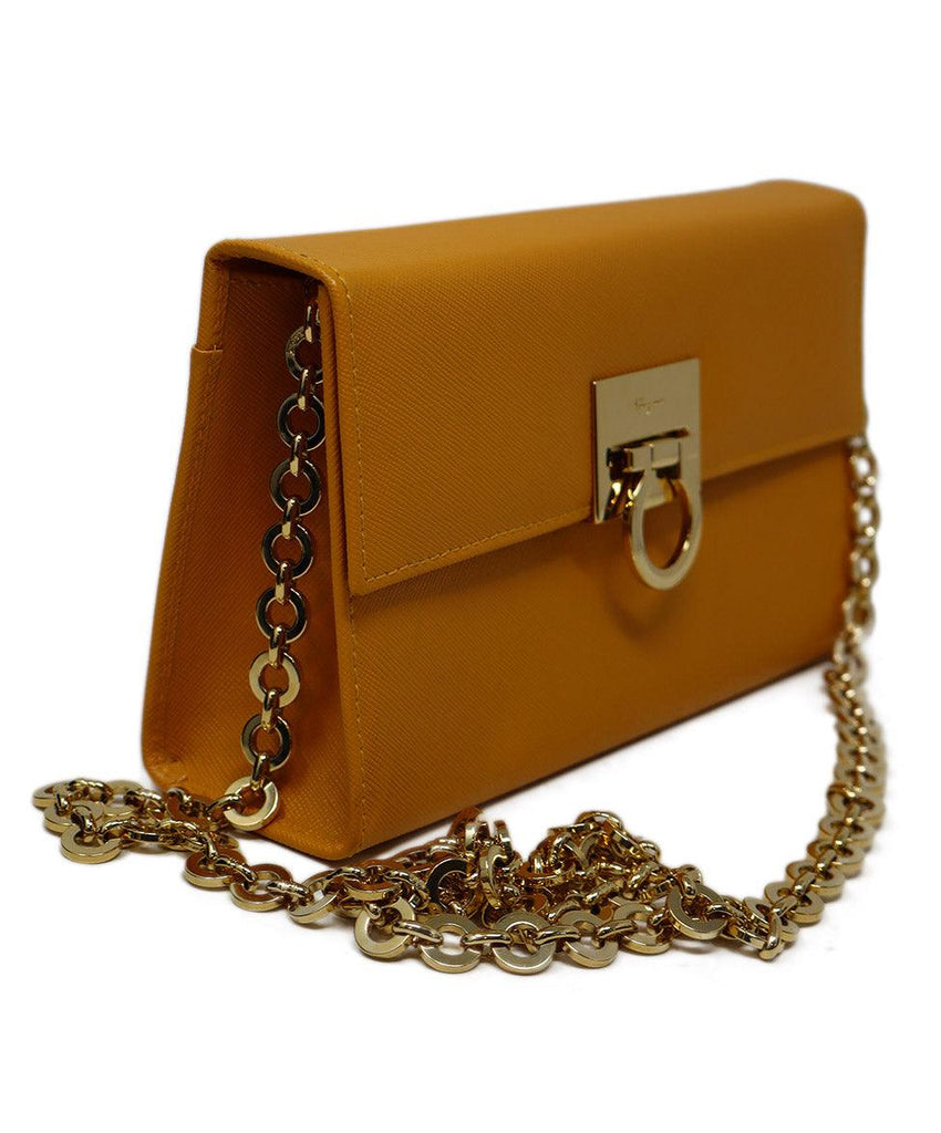 Ferragamo Marigold Leather Shoulder Bag - Michael's Consignment NYC