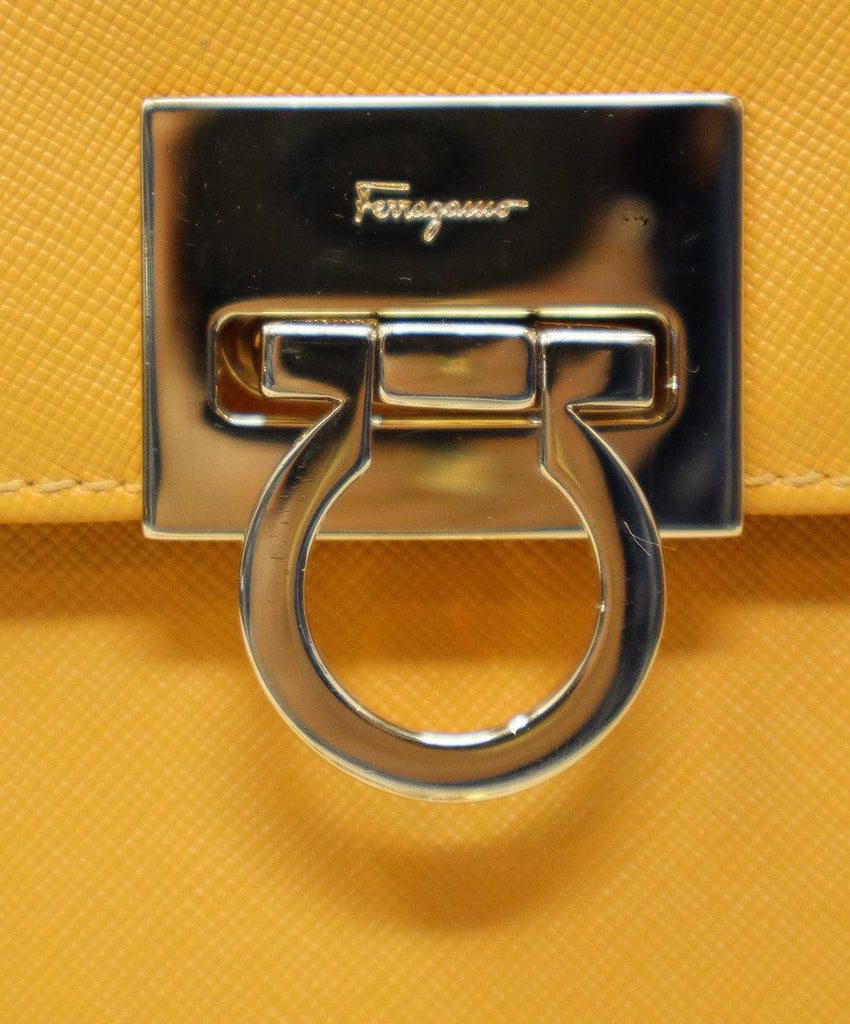 Ferragamo Marigold Leather Shoulder Bag - Michael's Consignment NYC