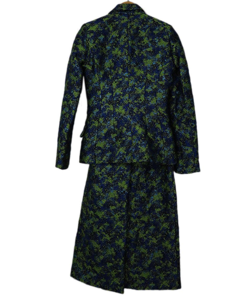 Frederick Anderson Blue & Green Lurex Pantsuit sz 4 - Michael's Consignment NYC