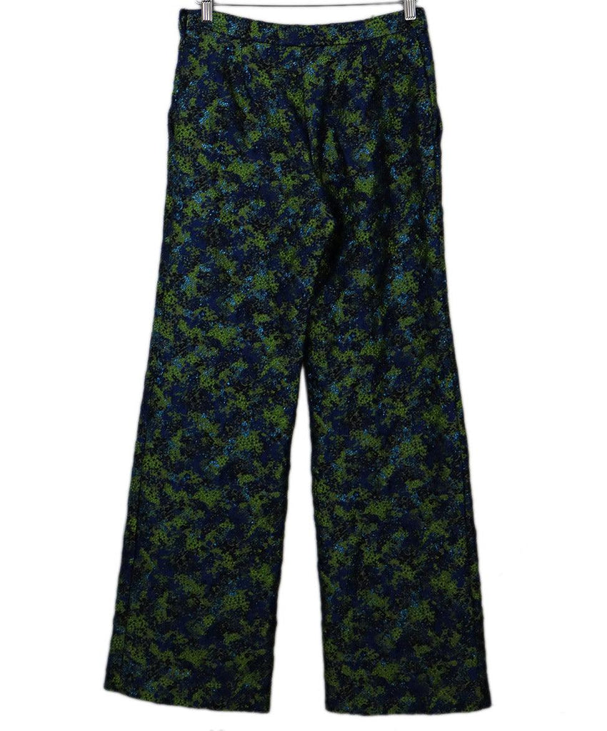Frederick Anderson Blue & Green Lurex Pantsuit sz 4 - Michael's Consignment NYC
