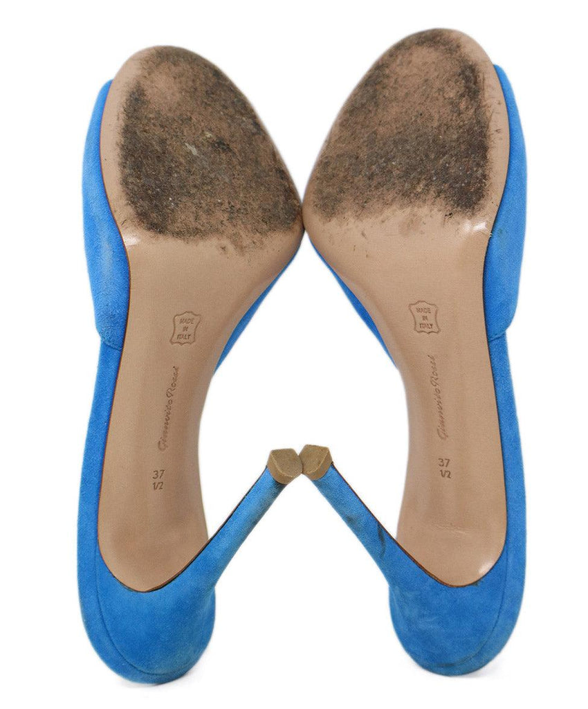 Gianvito Rossi Blue Suede Sandals sz 7.5 - Michael's Consignment NYC