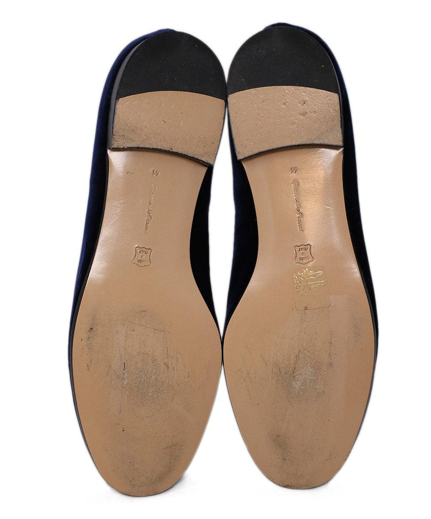 Gianvito Rossi Navy Velvet Loafers sz 10 - Michael's Consignment NYC