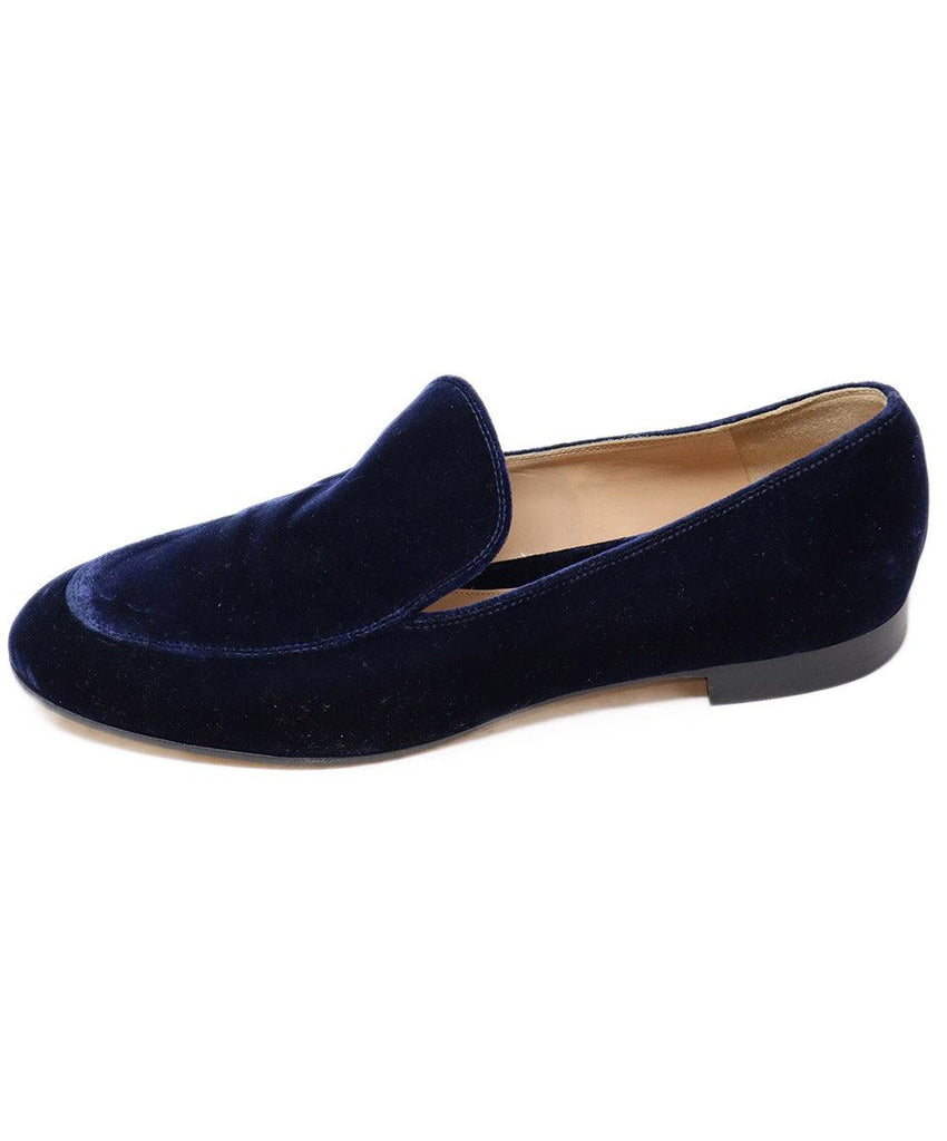Gianvito Rossi Navy Velvet Loafers sz 10 - Michael's Consignment NYC