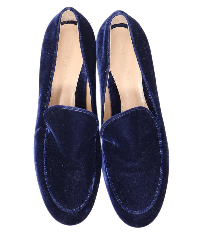 Gianvito Rossi Navy Velvet Loafers sz 10 - Michael's Consignment NYC