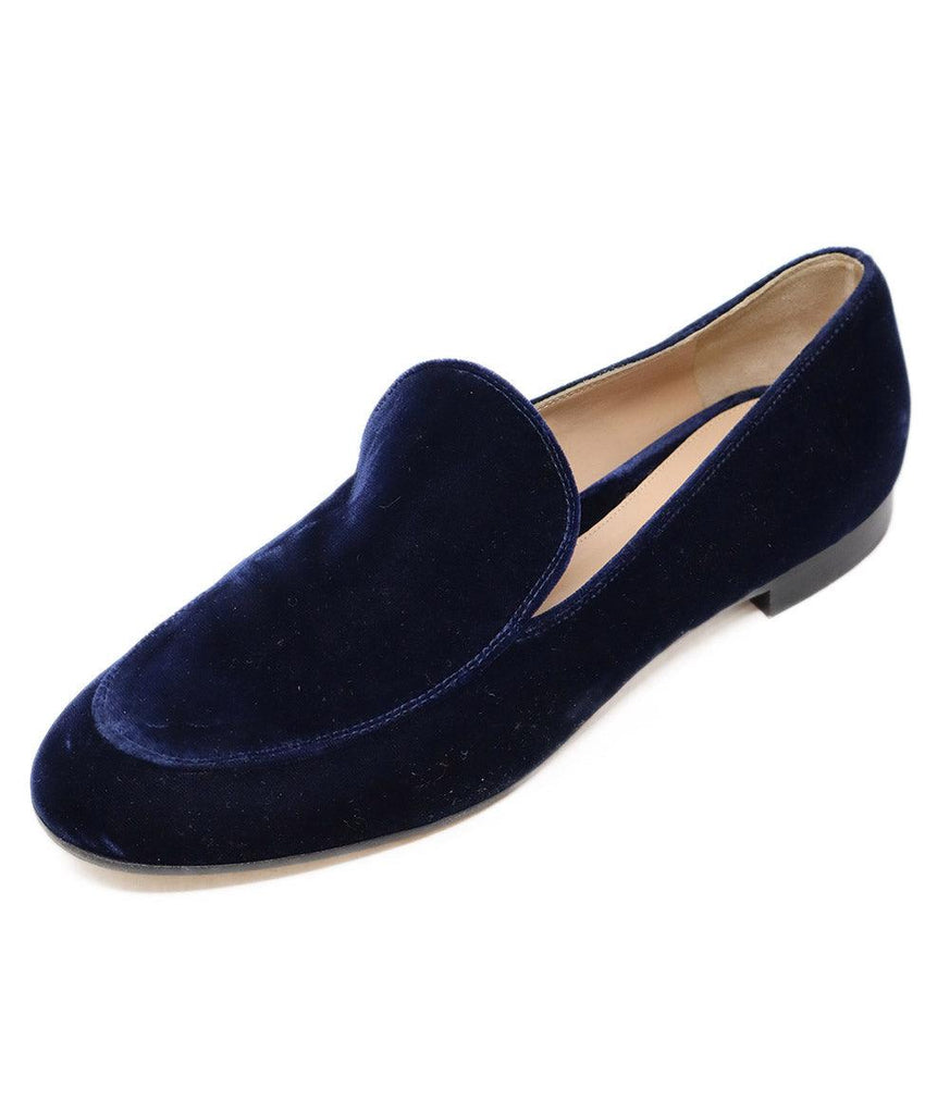 Gianvito Rossi Navy Velvet Loafers sz 10 - Michael's Consignment NYC