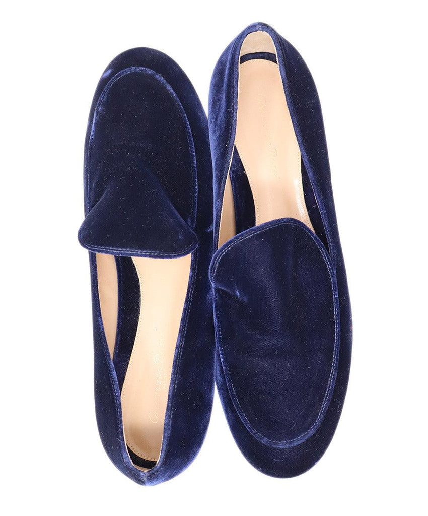 Gianvito Rossi Navy Velvet Loafers sz 10 - Michael's Consignment NYC