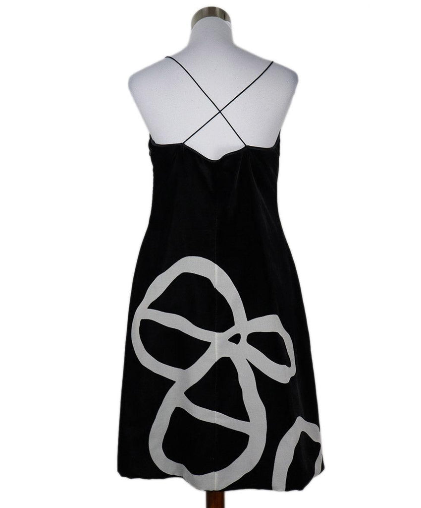 Giorgio Armani B&W Velvet Print Dress sz 8 - Michael's Consignment NYC