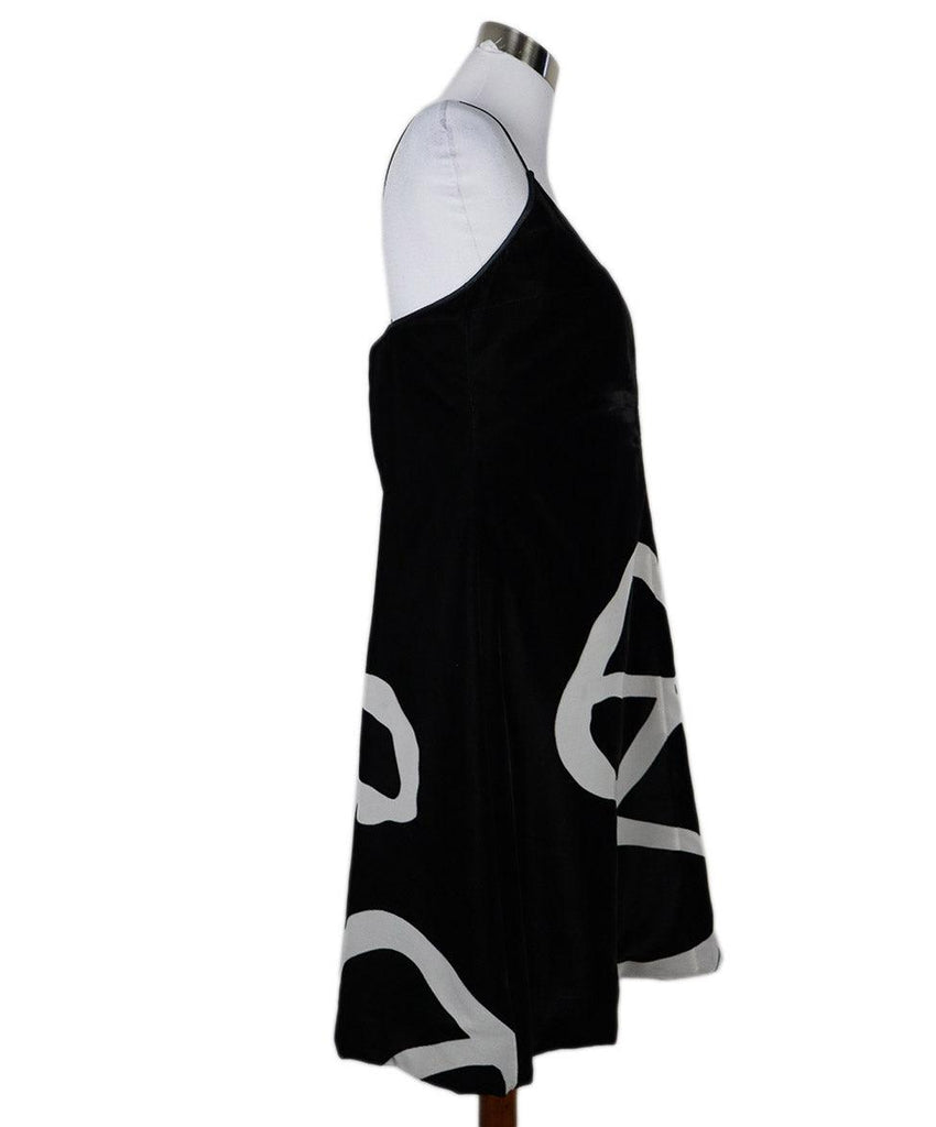 Giorgio Armani B&W Velvet Print Dress sz 8 - Michael's Consignment NYC