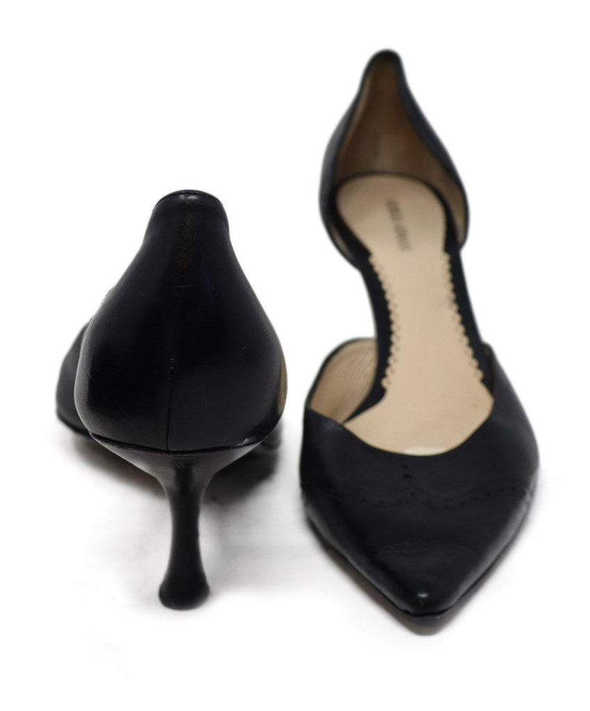 Giorgio Armani Black Leather Heels sz 10.5 - Michael's Consignment NYC