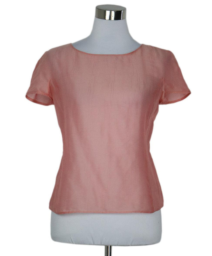 Giorgio Armani Pink Silk Top sz 6 - Michael's Consignment NYC