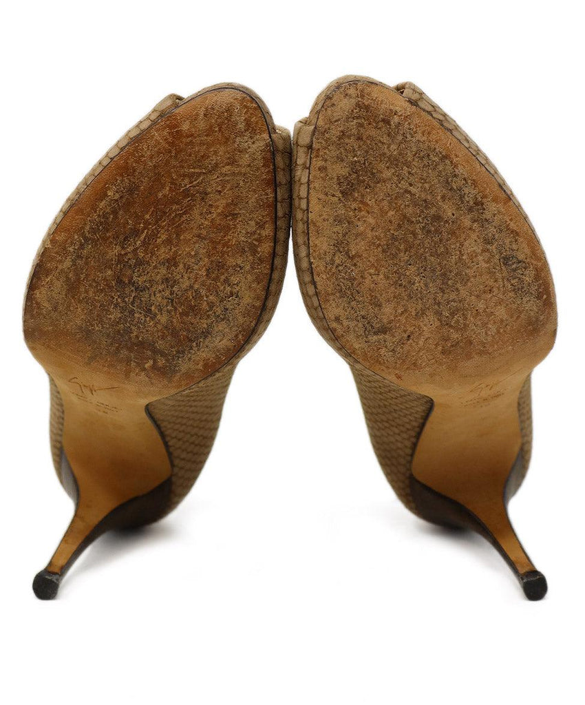Giuseppe Zanotti Neutral Snakeskin Print Heels sz 8 - Michael's Consignment NYC