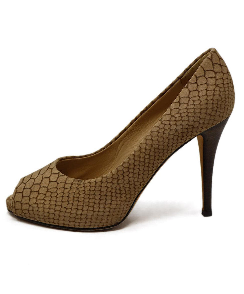 Giuseppe Zanotti Neutral Snakeskin Print Heels sz 8 - Michael's Consignment NYC