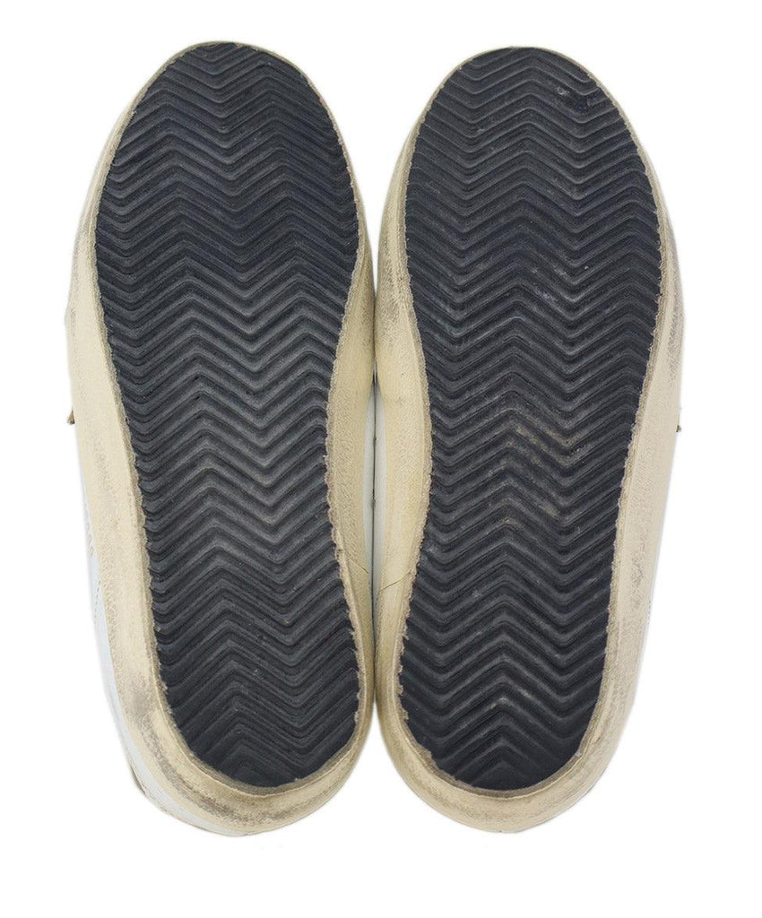 Golden Goose White Leather & Leopard Print Sneakers sz 7 - Michael's Consignment NYC
