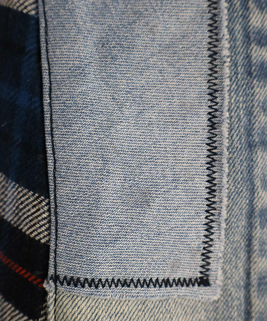 Greg Lauren Navy & White Flannel Jacket sz 2 - Michael's Consignment NYC