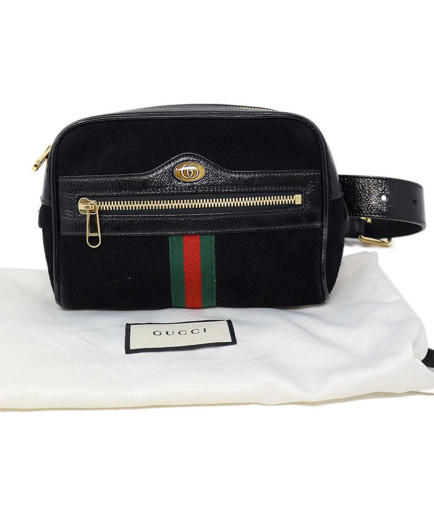 Gucci Black Suede Small Ophidia Bag Fannypack - Michael's Consignment NYC