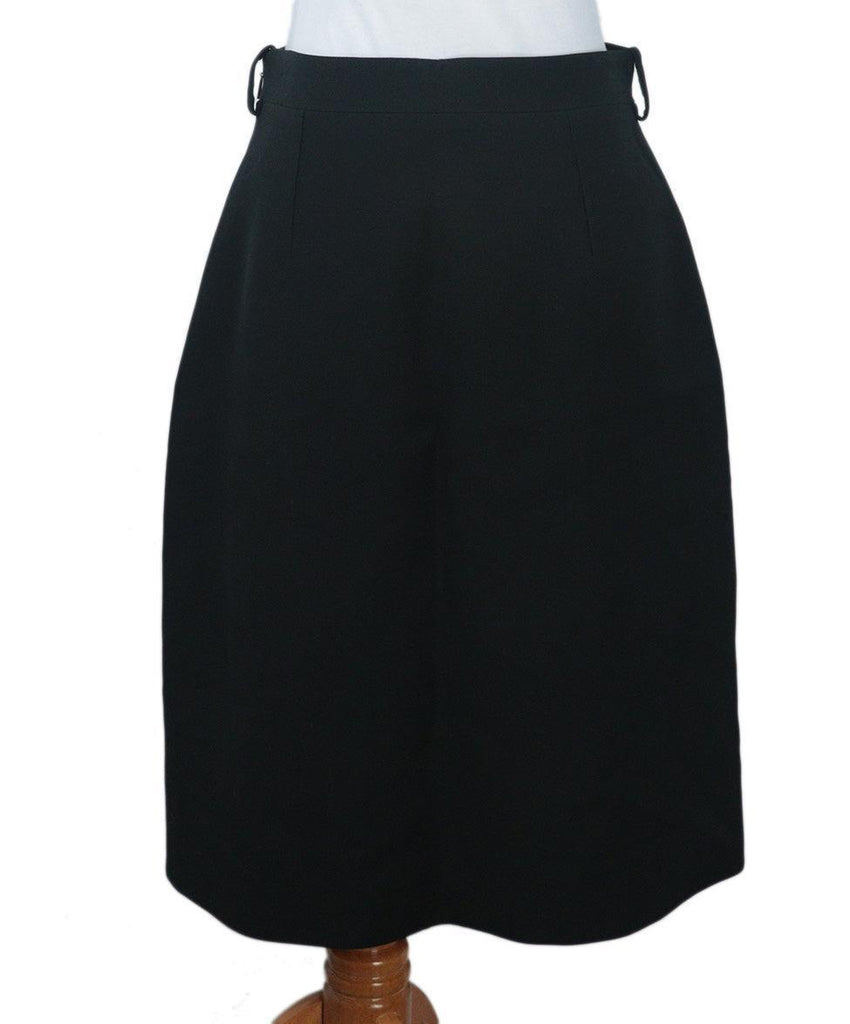 Gucci Black Wool & Silk Skirt sz 8 - Michael's Consignment NYC