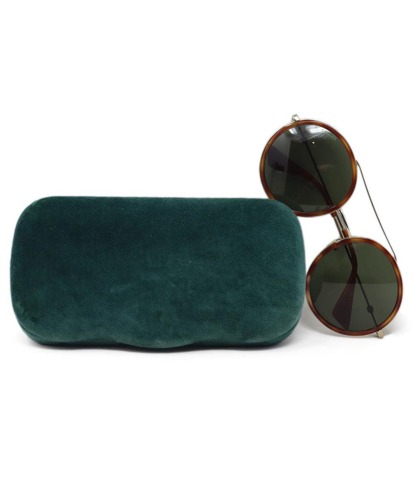 Gucci Brown & Green Sunglasses - Michael's Consignment NYC
