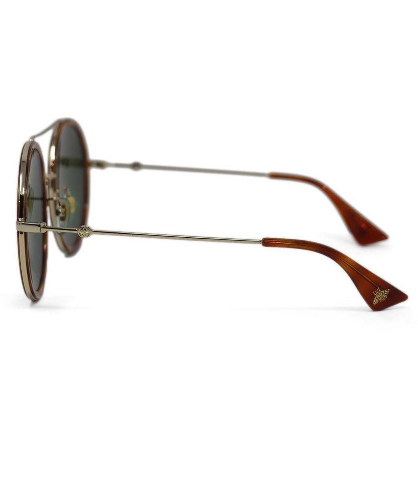 Gucci Brown & Green Sunglasses - Michael's Consignment NYC