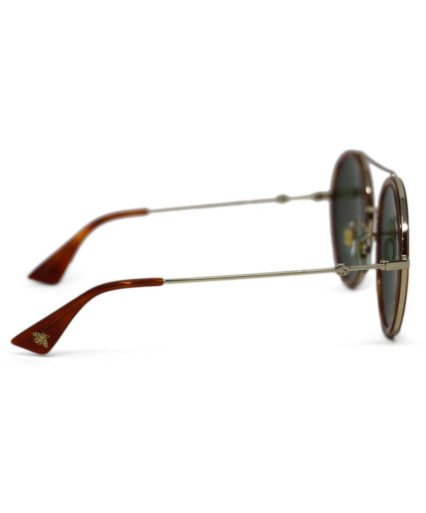 Gucci Brown & Green Sunglasses - Michael's Consignment NYC