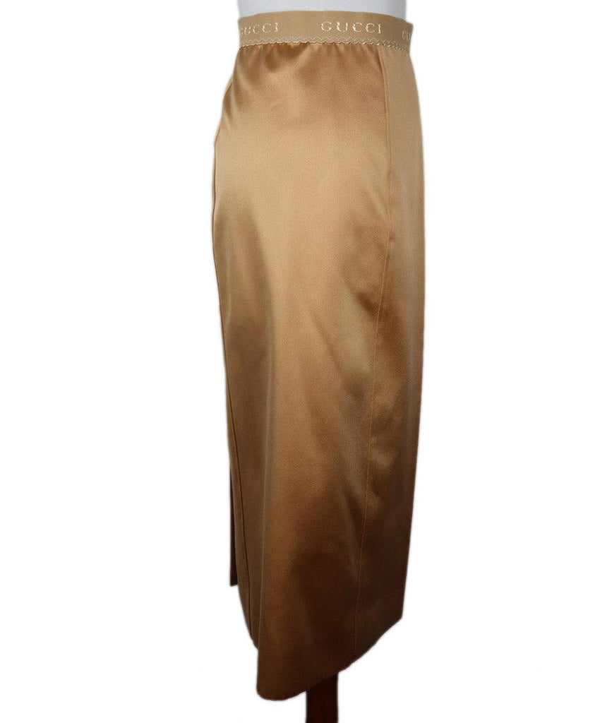 Gucci Champagne Silk Skirt sz 4 - Michael's Consignment NYC
