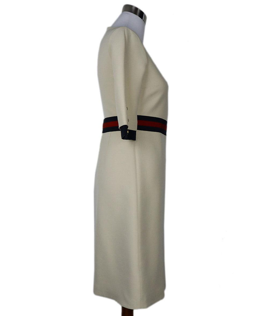 Gucci Cream Red & Navy Striped Dress sz 2 - Michael's Consignment NYC